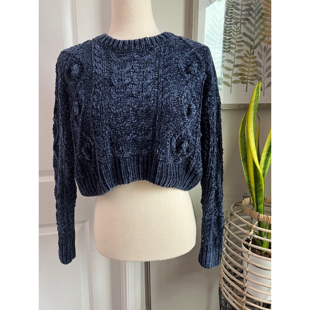 Urban Outfitters Midnight Blue Textured Sweater